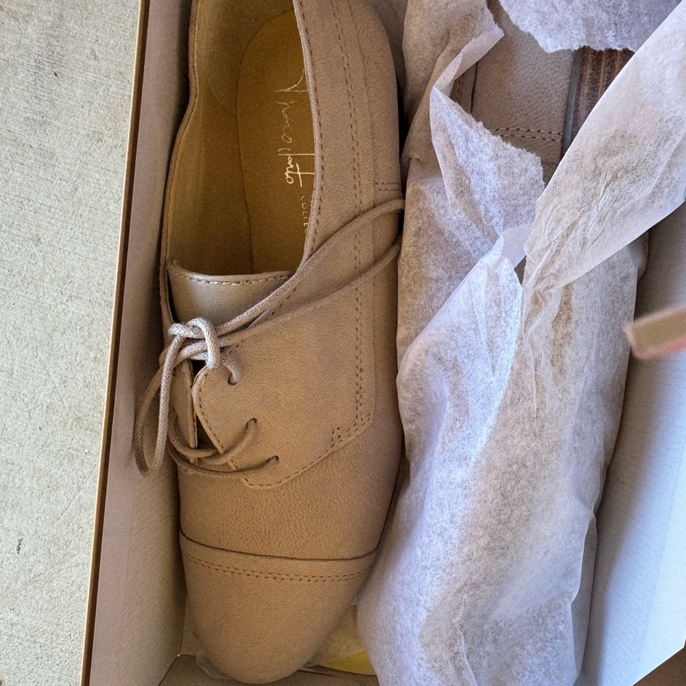 Franco Sarto Brown Leather Womens Oxfords